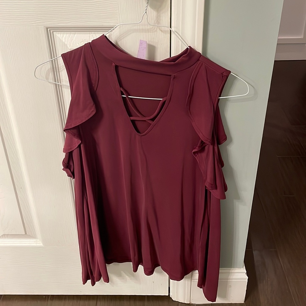 Peek a boo shoulder top
